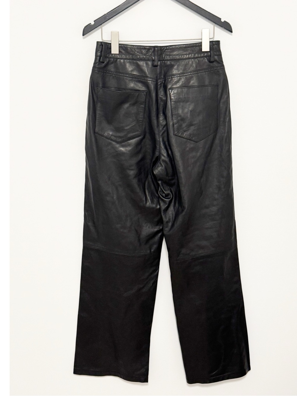 Aligne Gellar Black Leather Wide Leg pants trousers size 6 - Picture 3 of 6